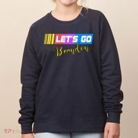 FJB Let's Go Brandon Anti Biden Chant Racing Logo Women's Sweatshirt thumb 0