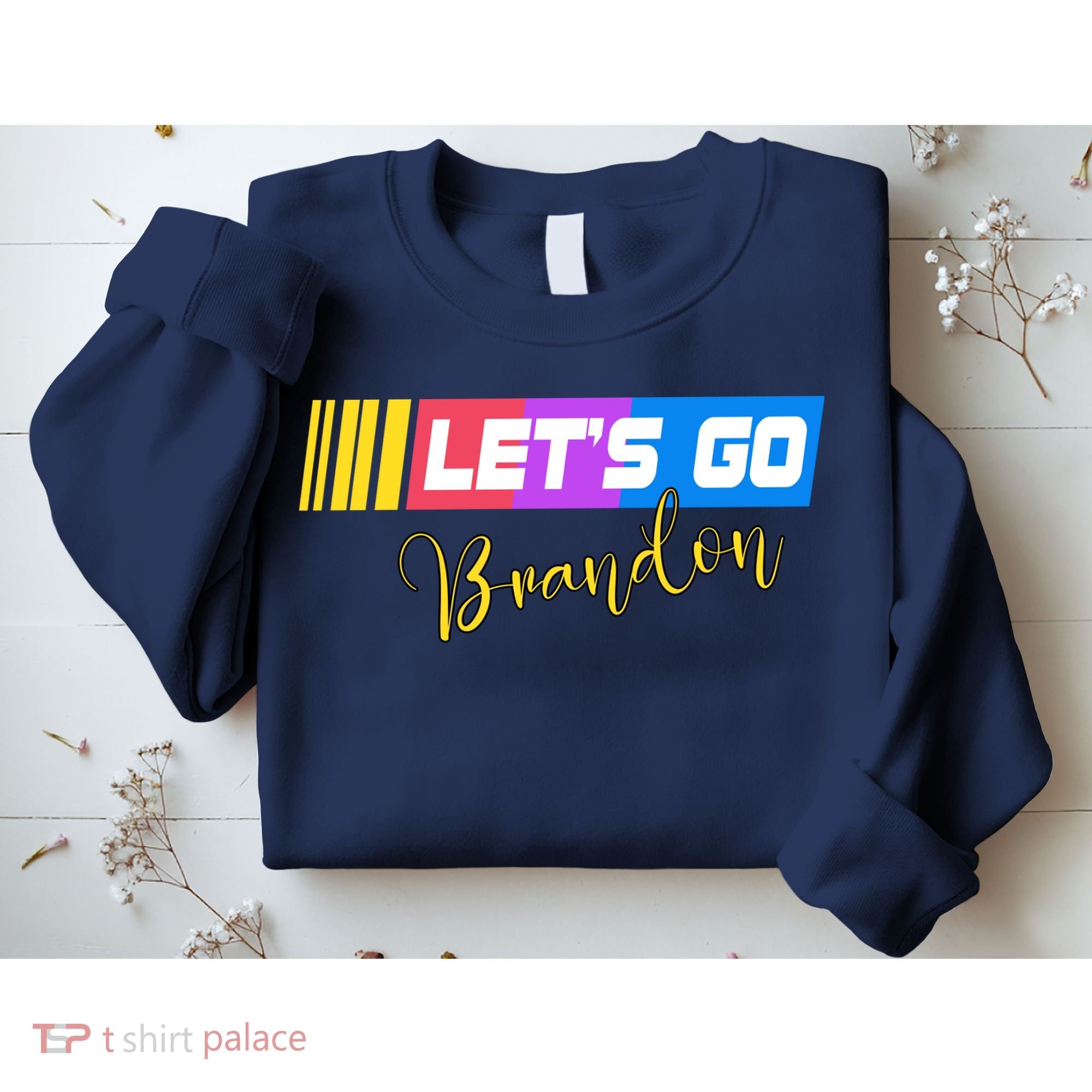 FJB Let's Go Brandon Anti Biden Chant Racing Logo Sweatshirt