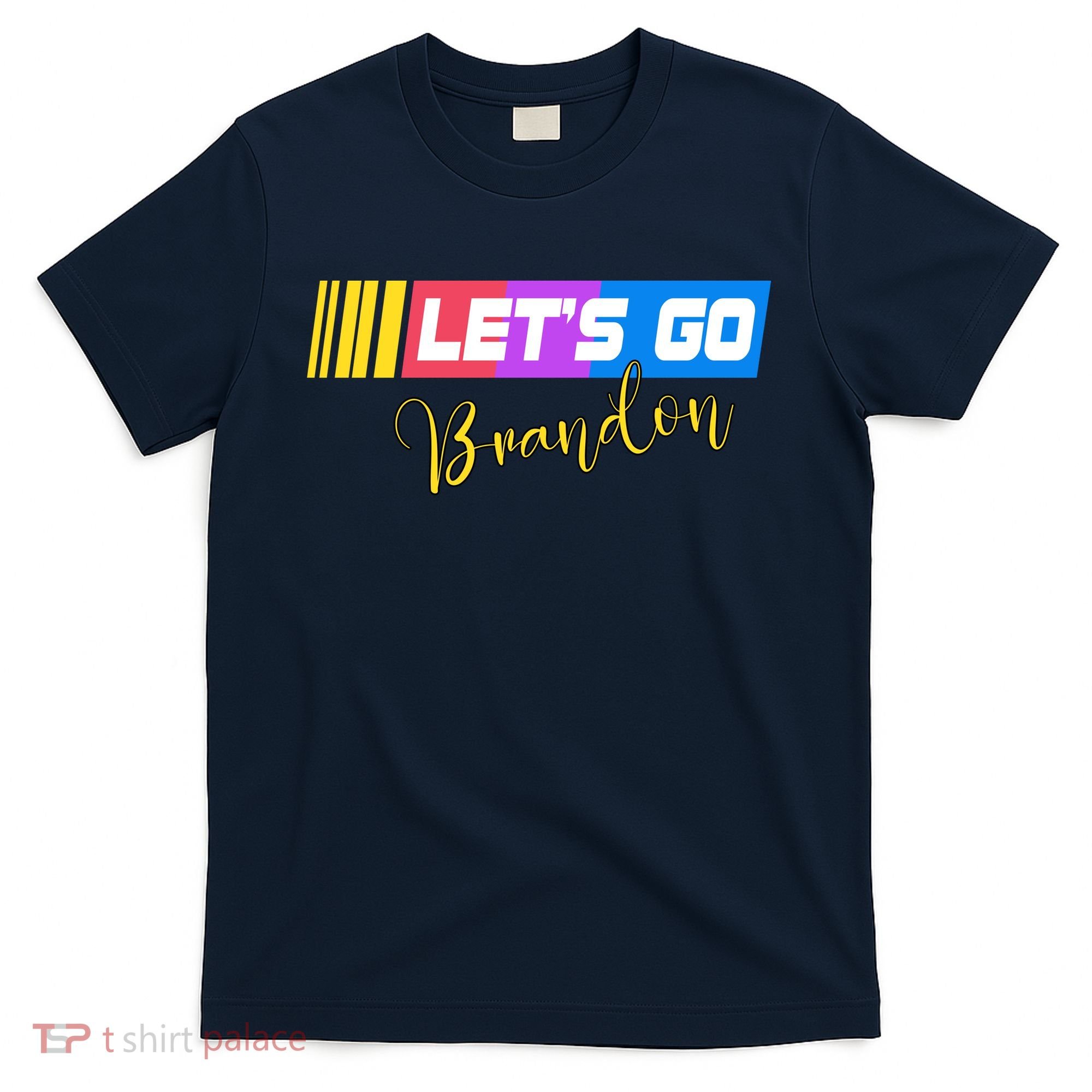 FJB Let's Go Brandon Anti Biden Chant Racing Logo T-Shirt