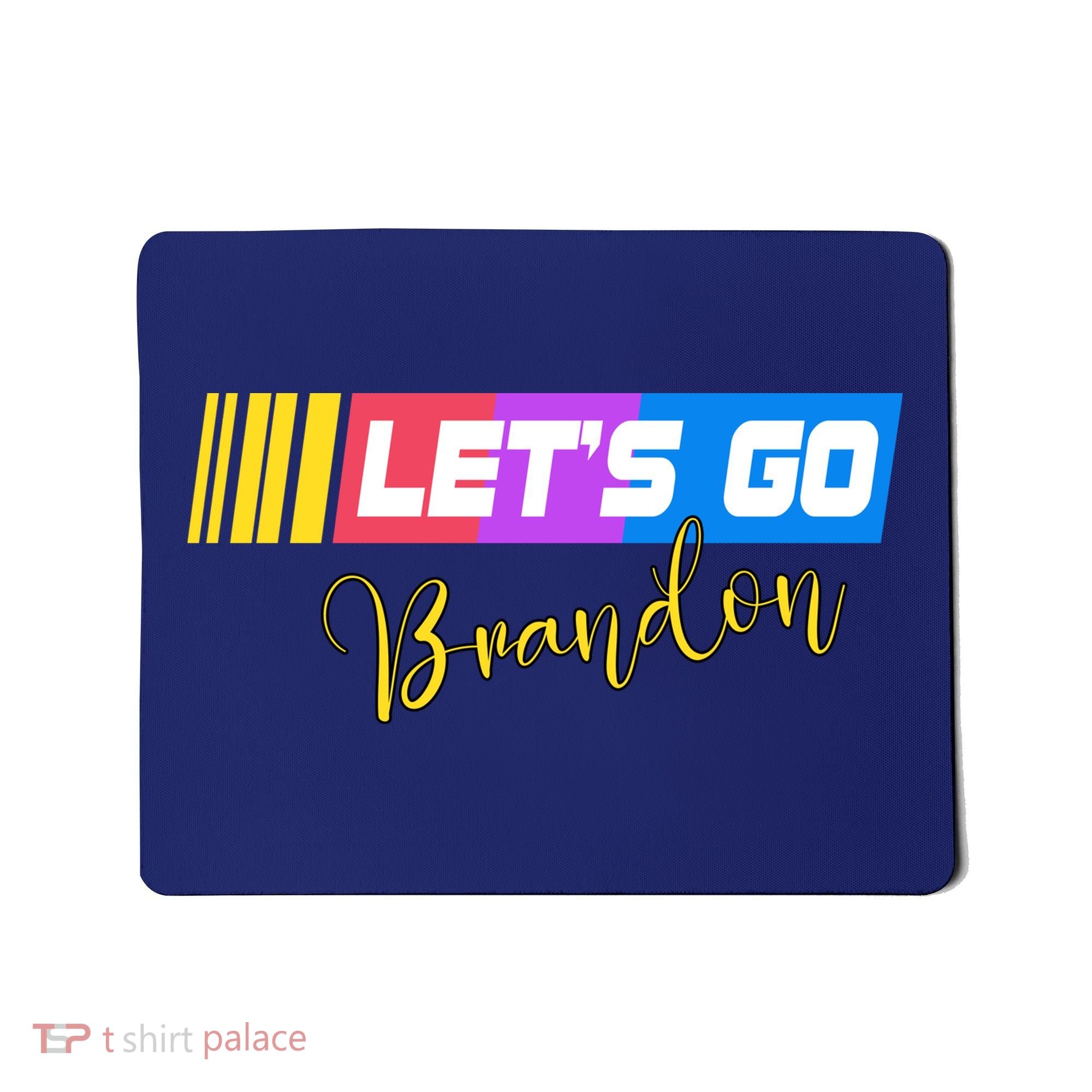 FJB Let's Go Brandon Anti Biden Chant Racing Logo Mousepad