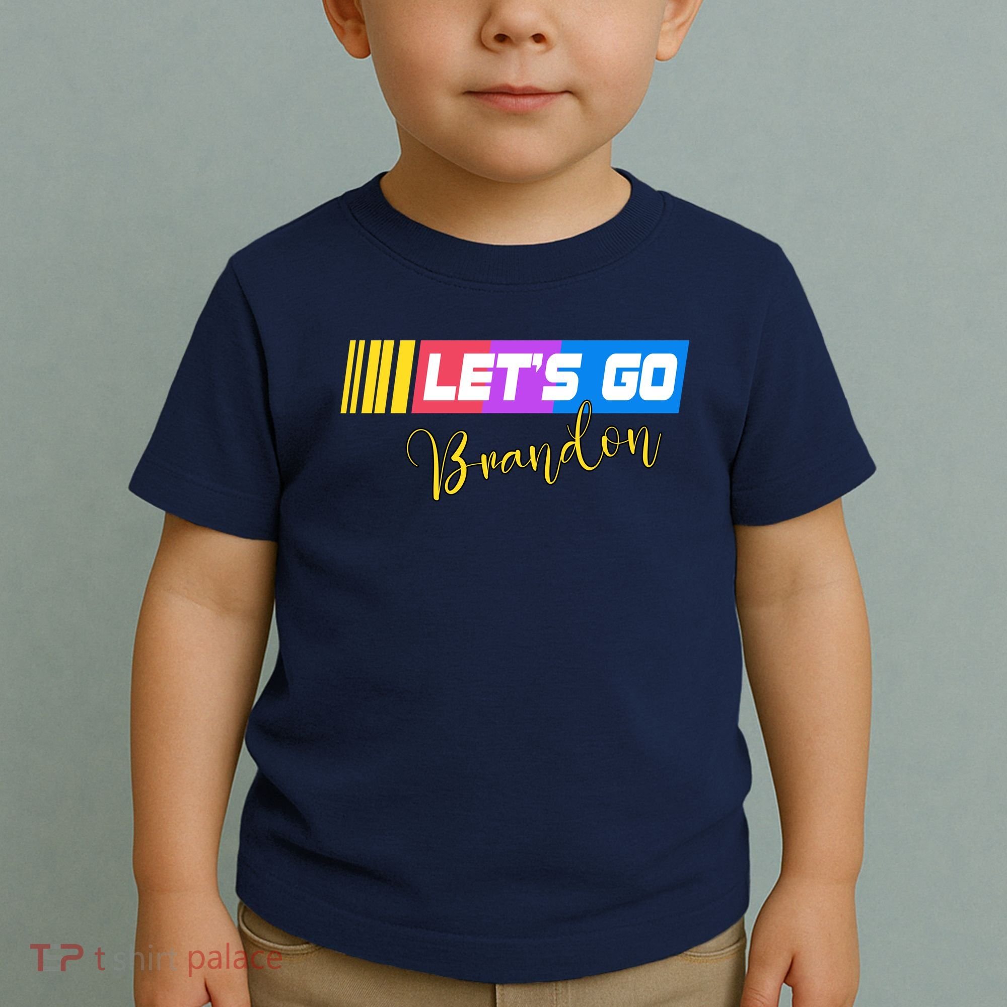 FJB Let's Go Brandon Anti Biden Chant Racing Logo Toddler T-Shirt