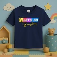 FJB Let's Go Brandon Anti Biden Chant Racing Logo Toddler T-Shirt thumb 3