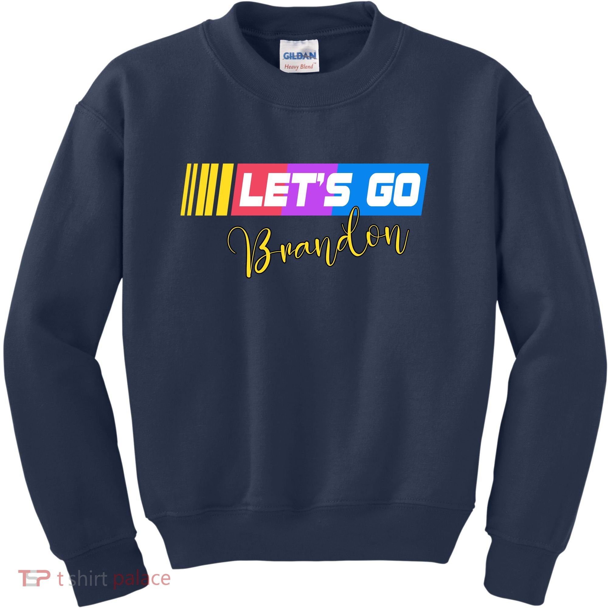 FJB Let's Go Brandon Anti Biden Chant Racing Logo Kids Sweatshirt