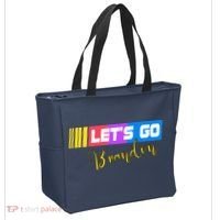FJB Let's Go Brandon Anti Biden Chant Racing Logo Tote Bag thumb 2