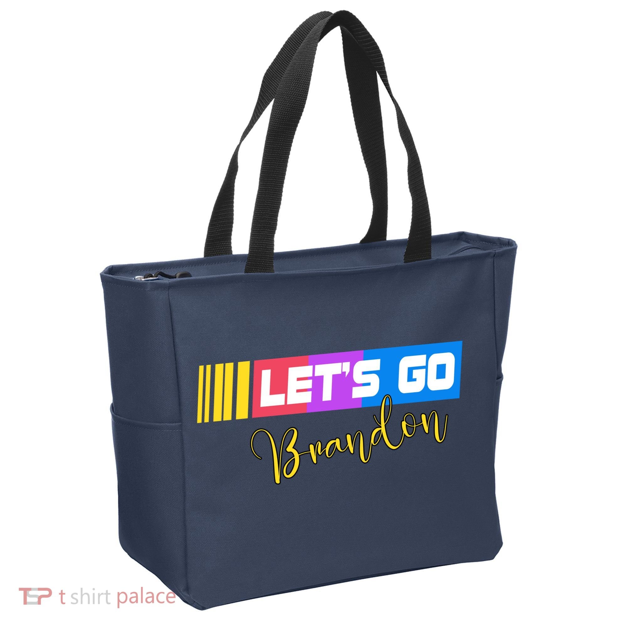 FJB Let's Go Brandon Anti Biden Chant Racing Logo Tote Bag