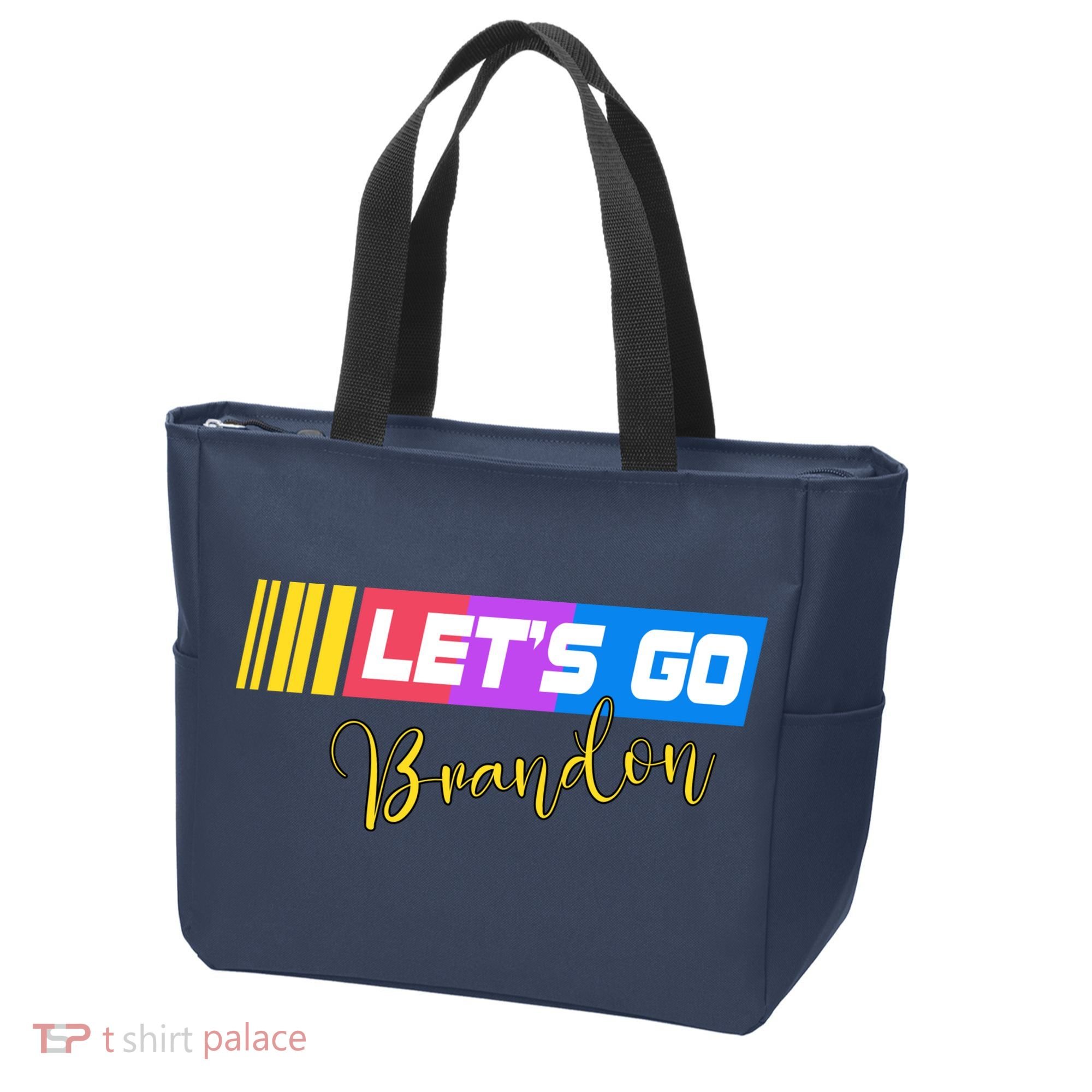 FJB Let's Go Brandon Anti Biden Chant Racing Logo Tote Bag