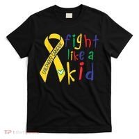Fight Like Gold Ribbon Childhood Cancer Awareness T-Shirt thumb 0