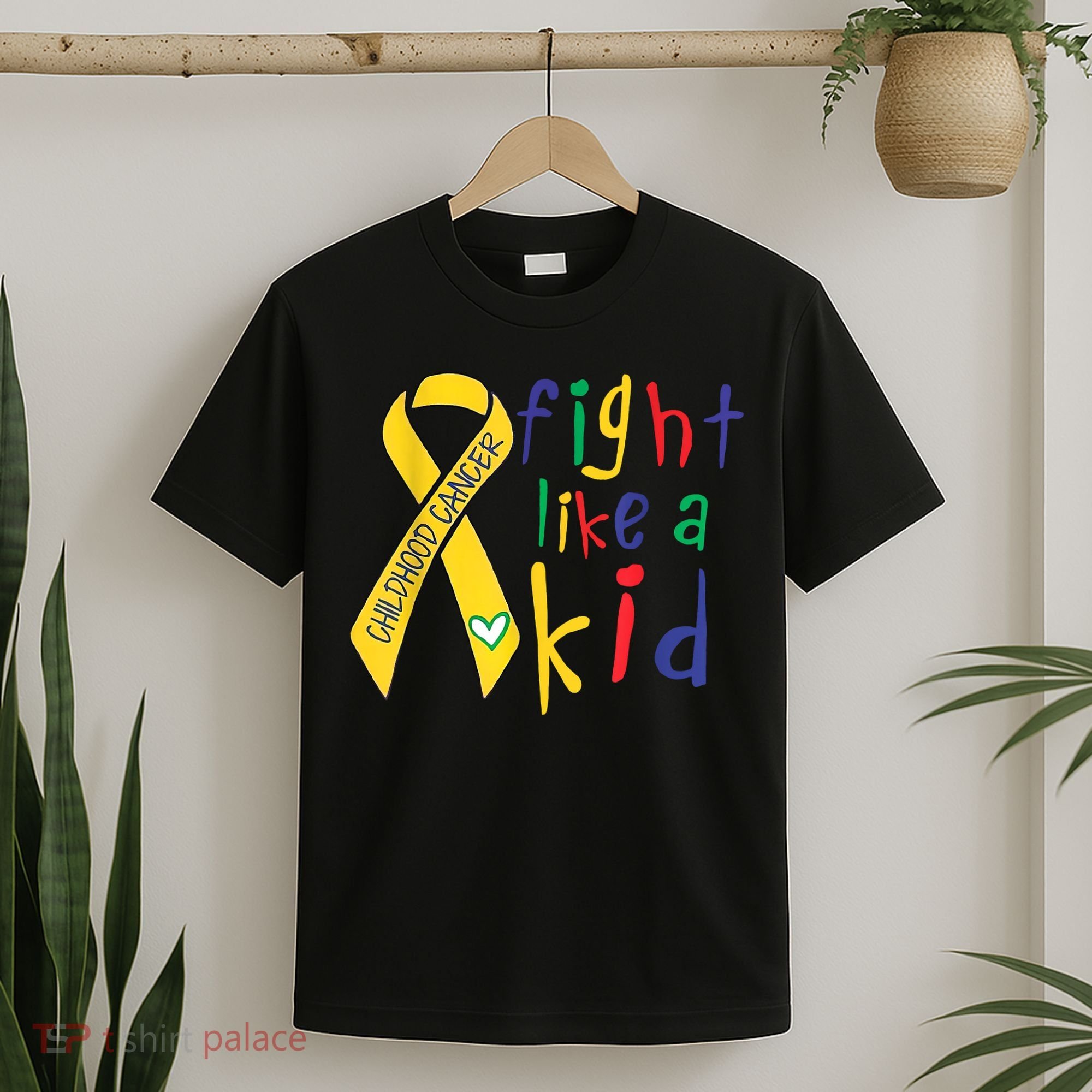 Fight Like Gold Ribbon Childhood Cancer Awareness T-Shirt