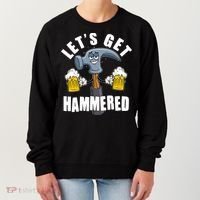 Funny Lets Get Hammered Drunk Hammer Beer Lover Women's Sweatshirt thumb 0