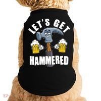 Funny Lets Get Hammered Drunk Hammer Beer Lover Doggie Tank thumb 0