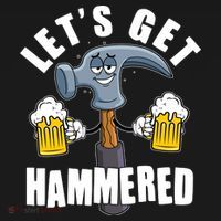 Funny Lets Get Hammered Drunk Hammer Beer Lover Doggie Tank thumb 4