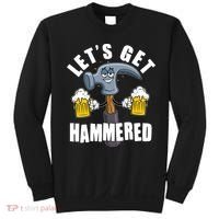Funny Lets Get Hammered Drunk Hammer Beer Lover Sweatshirt thumb 0
