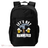 Funny Lets Get Hammered Drunk Hammer Beer Lover Backpack thumb 0