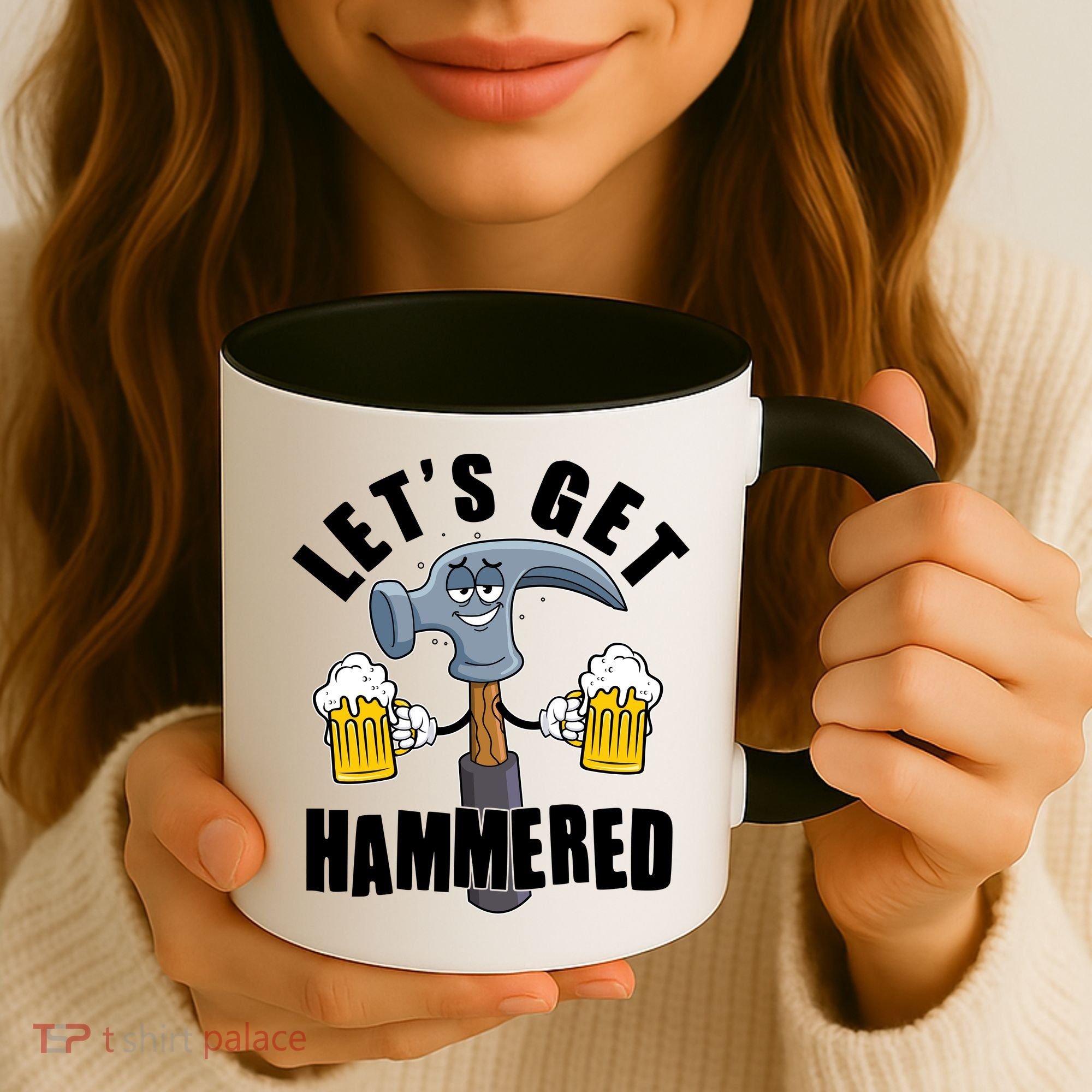 Funny Lets Get Hammered Drunk Hammer Beer Lover Coffee Mug