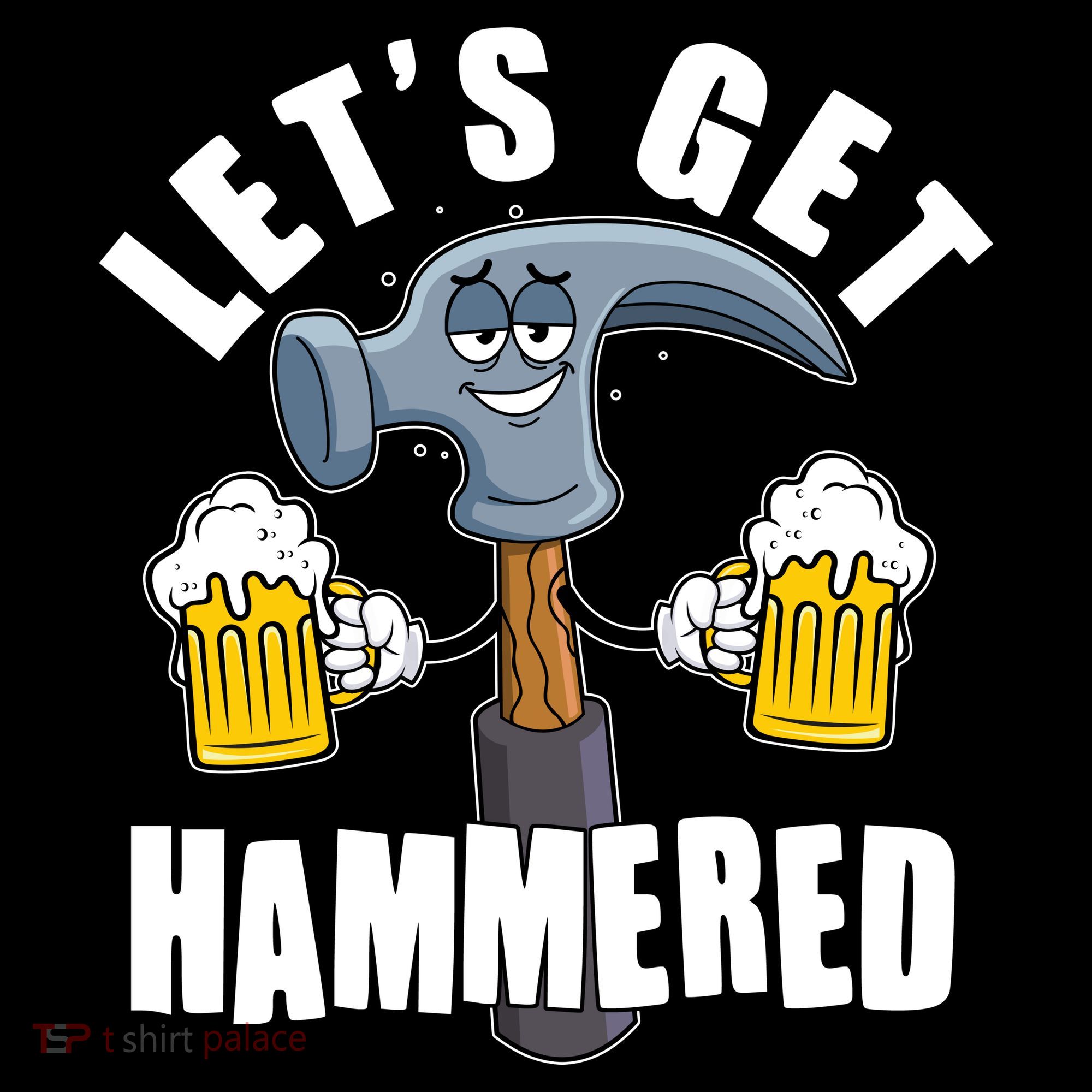 Funny Lets Get Hammered Drunk Hammer Beer Lover Coaster