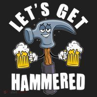 Funny Lets Get Hammered Drunk Hammer Beer Lover Tumbler thumb 3