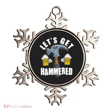 Funny Lets Get Hammered Drunk Hammer Beer Lover Ornament