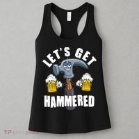 Funny Lets Get Hammered Drunk Hammer Beer Lover Women's Tank Top thumb 3