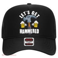 Funny Lets Get Hammered Drunk Hammer Beer Lover Hat thumb 0