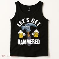Funny Lets Get Hammered Drunk Hammer Beer Lover Tank Top thumb 2