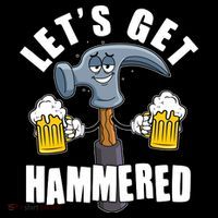 Funny Lets Get Hammered Drunk Hammer Beer Lover Visor thumb 3