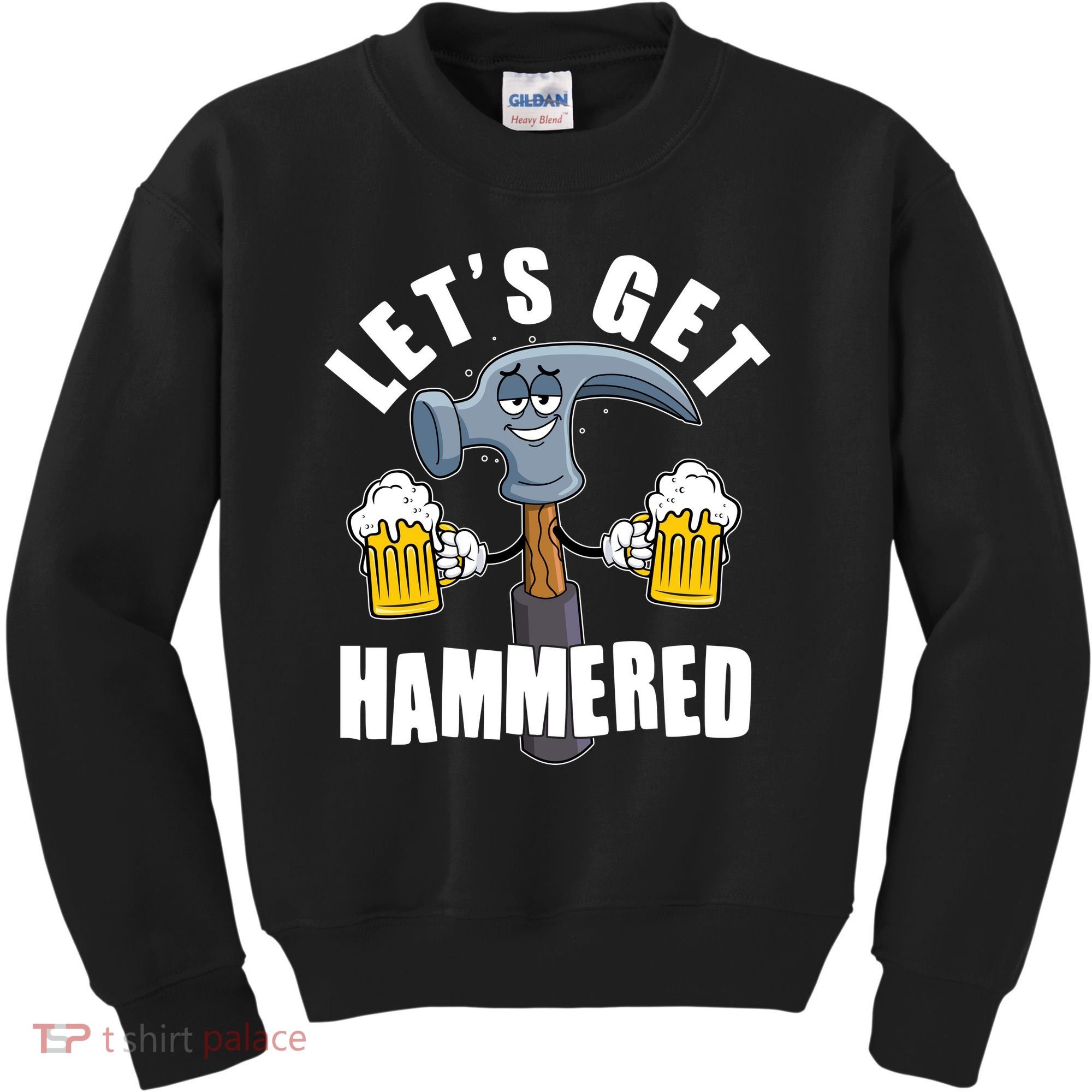 Funny Lets Get Hammered Drunk Hammer Beer Lover Kids Sweatshirt