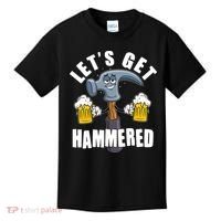 Funny Lets Get Hammered Drunk Hammer Beer Lover Kids T-Shirt thumb 0