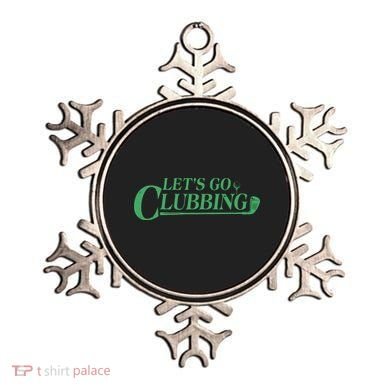 Funny Let's Go Clubbing Golfing Fan Ornament