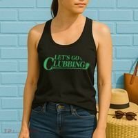Funny Let's Go Clubbing Golfing Fan Women's Tank Top thumb 2