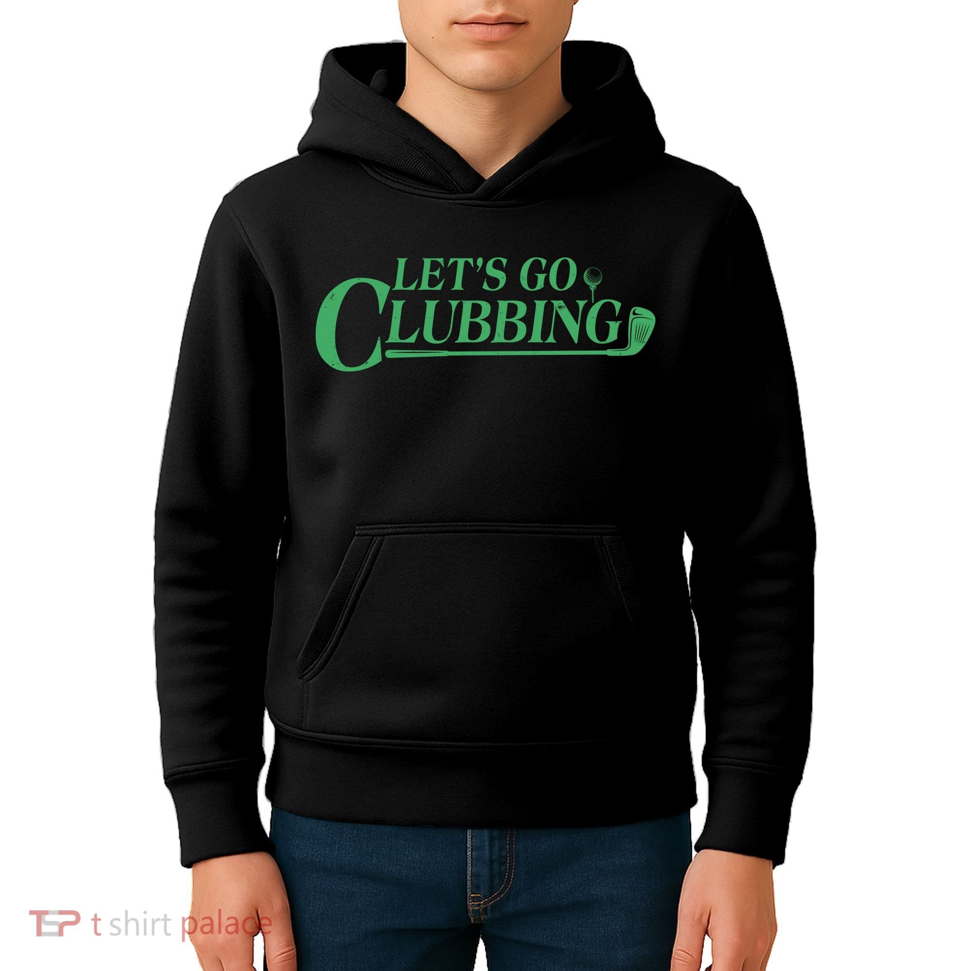 Funny Let's Go Clubbing Golfing Fan Kids Hoodie