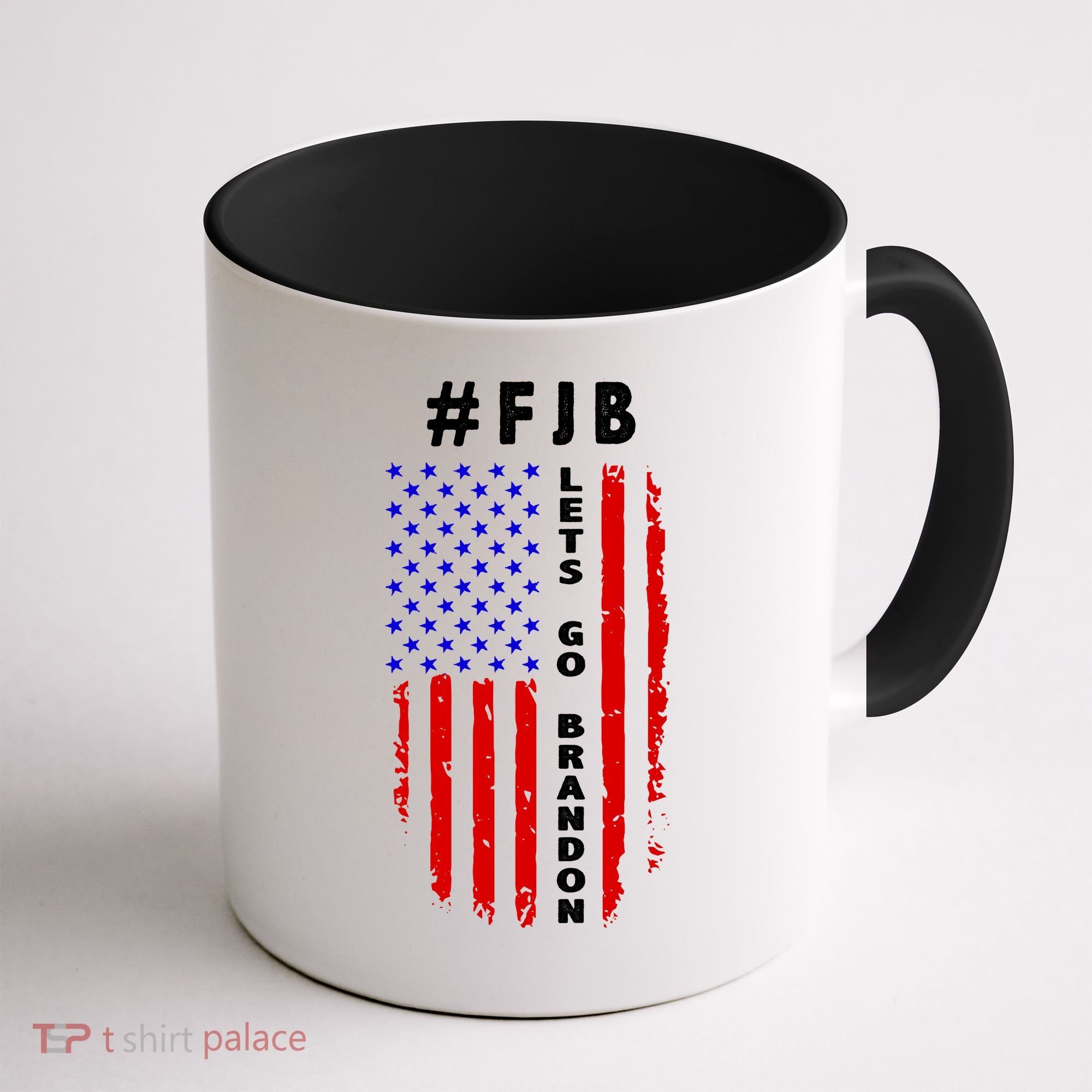 FJB Let's Go Brandon American Flag Coffee Mug