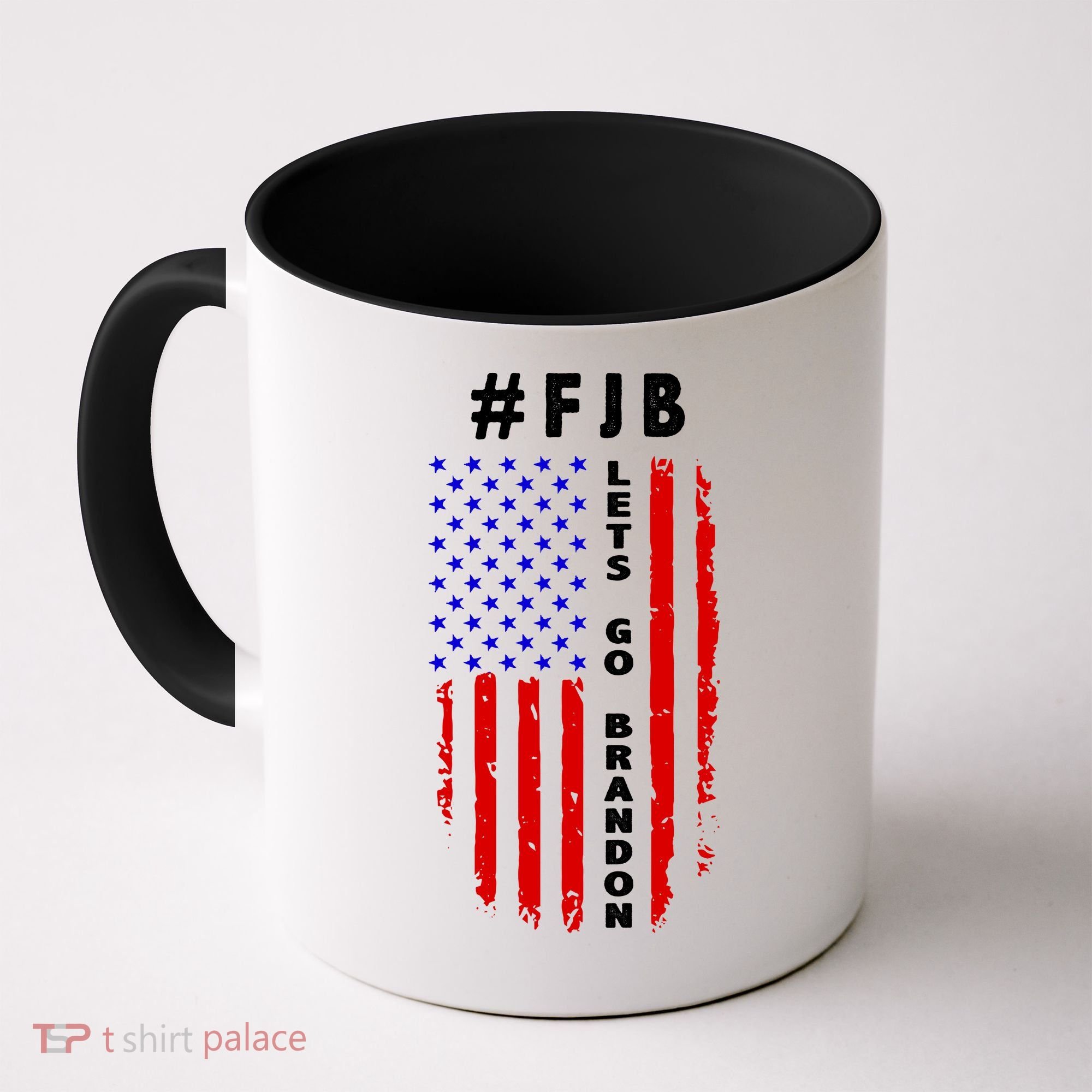 FJB Let's Go Brandon American Flag Coffee Mug