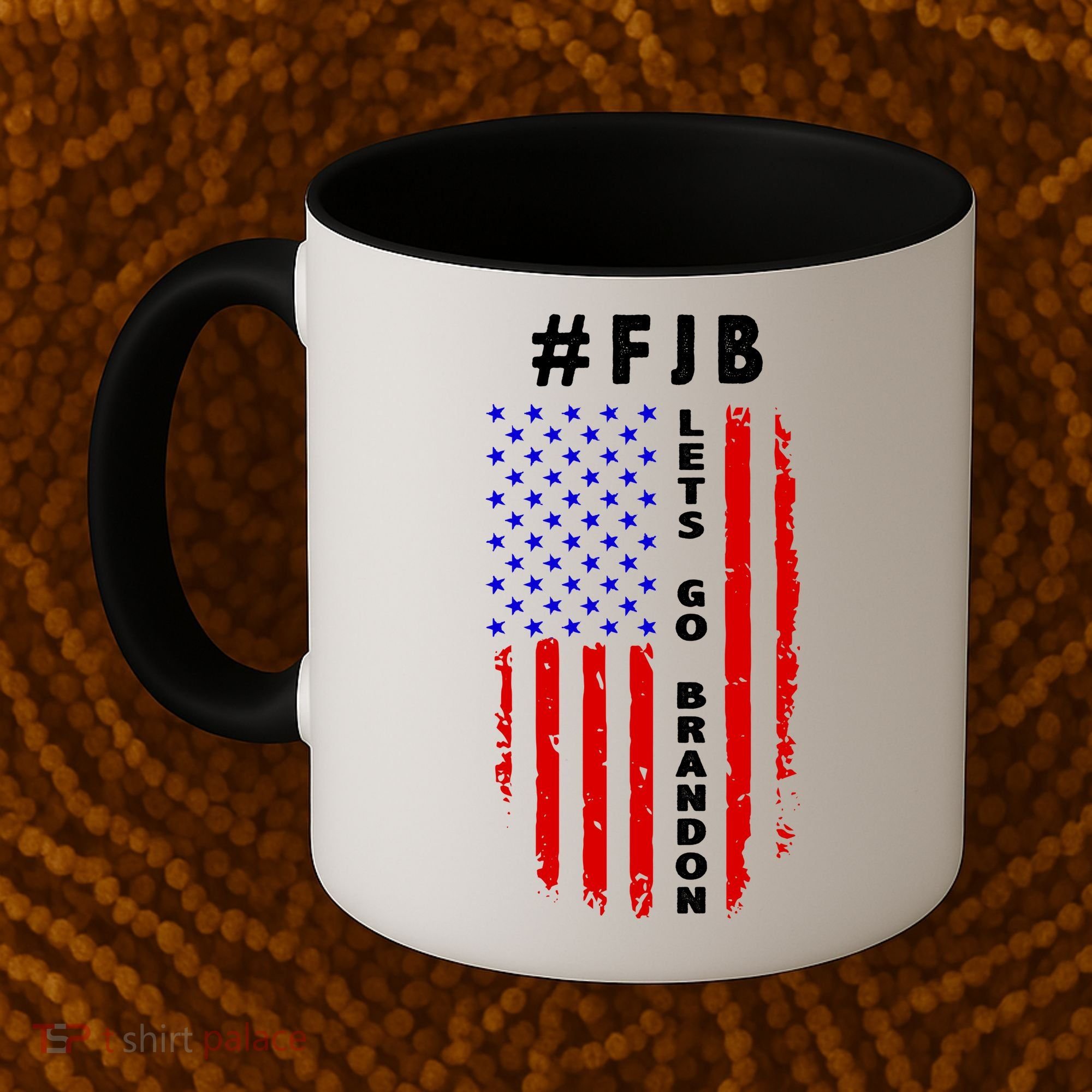 FJB Let's Go Brandon American Flag Coffee Mug