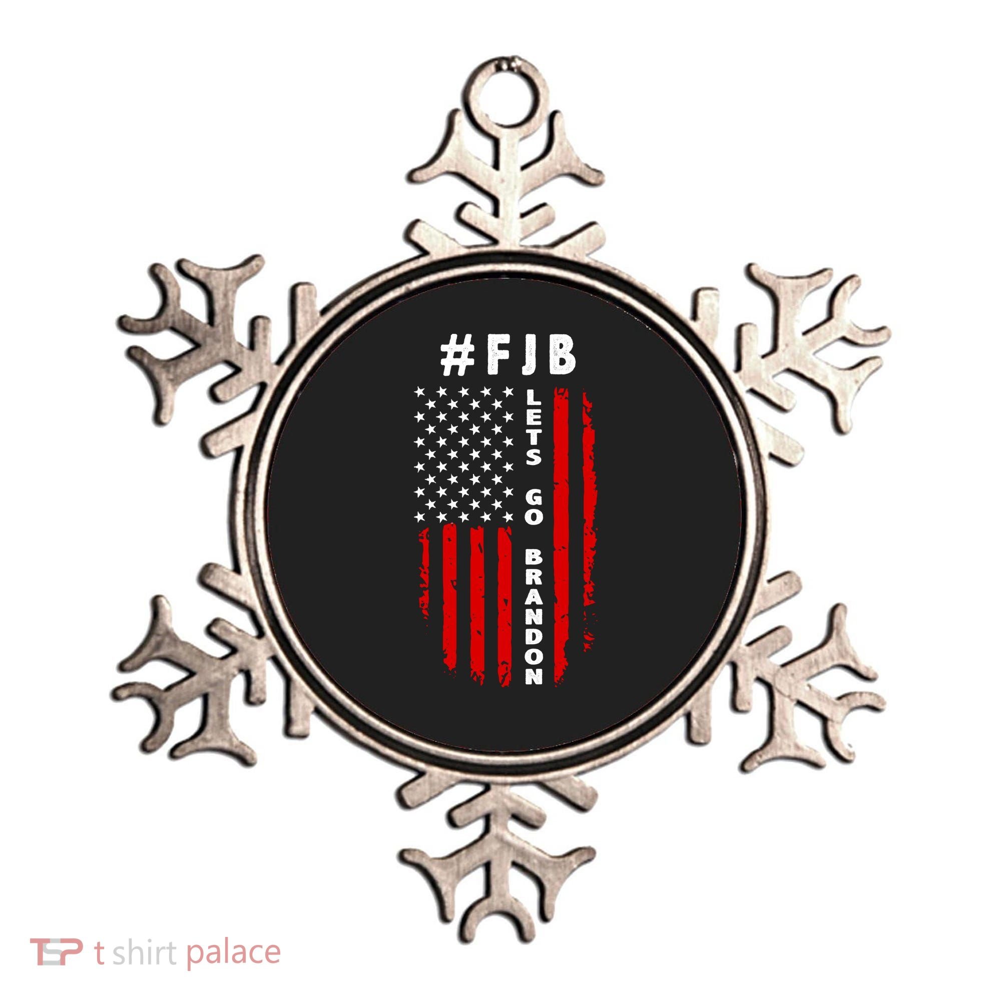 FJB Let's Go Brandon American Flag Ornament