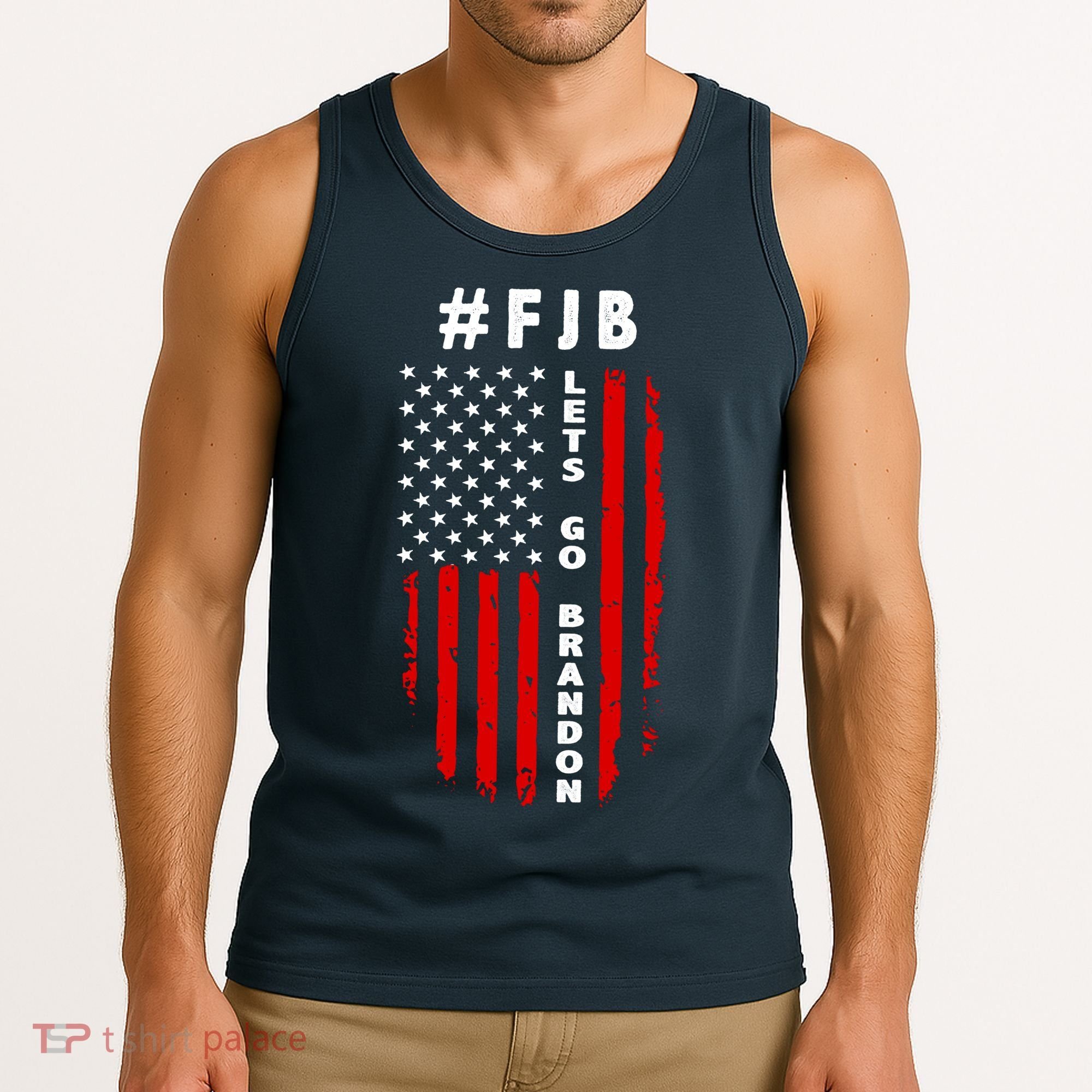 FJB Let's Go Brandon American Flag Tank Top