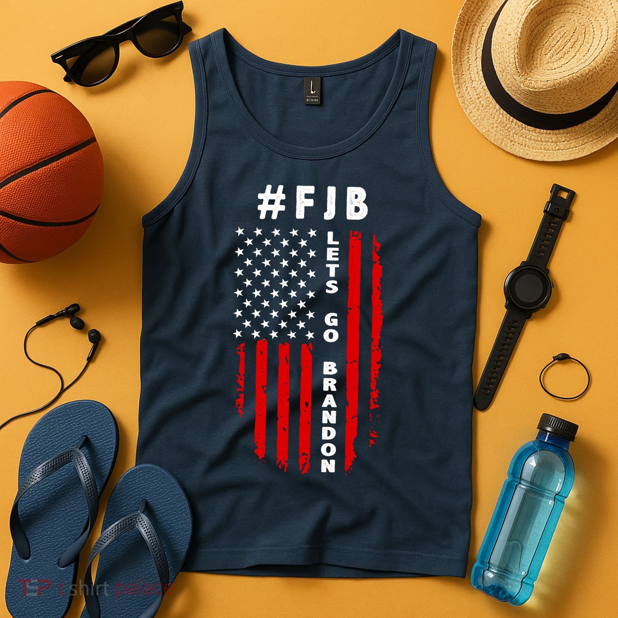FJB Let's Go Brandon American Flag Tank Top