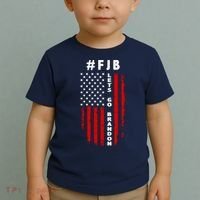 FJB Let's Go Brandon American Flag Toddler T-Shirt thumb 2