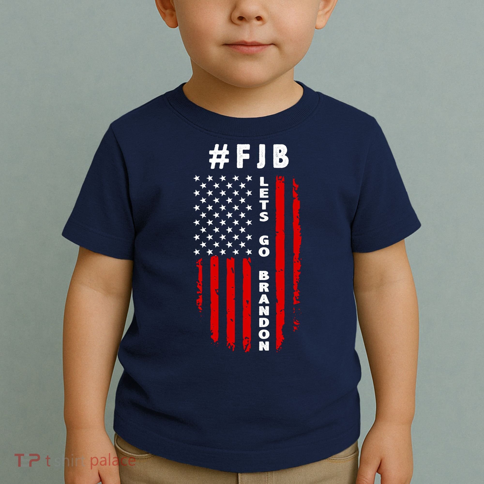 FJB Let's Go Brandon American Flag Toddler T-Shirt