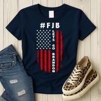 FJB Let's Go Brandon American Flag Women's T-Shirt thumb 3