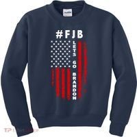 FJB Let's Go Brandon American Flag Kids Sweatshirt thumb 0