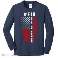 FJB Let's Go Brandon American Flag Kids Long Sleeve Shirt thumb 0