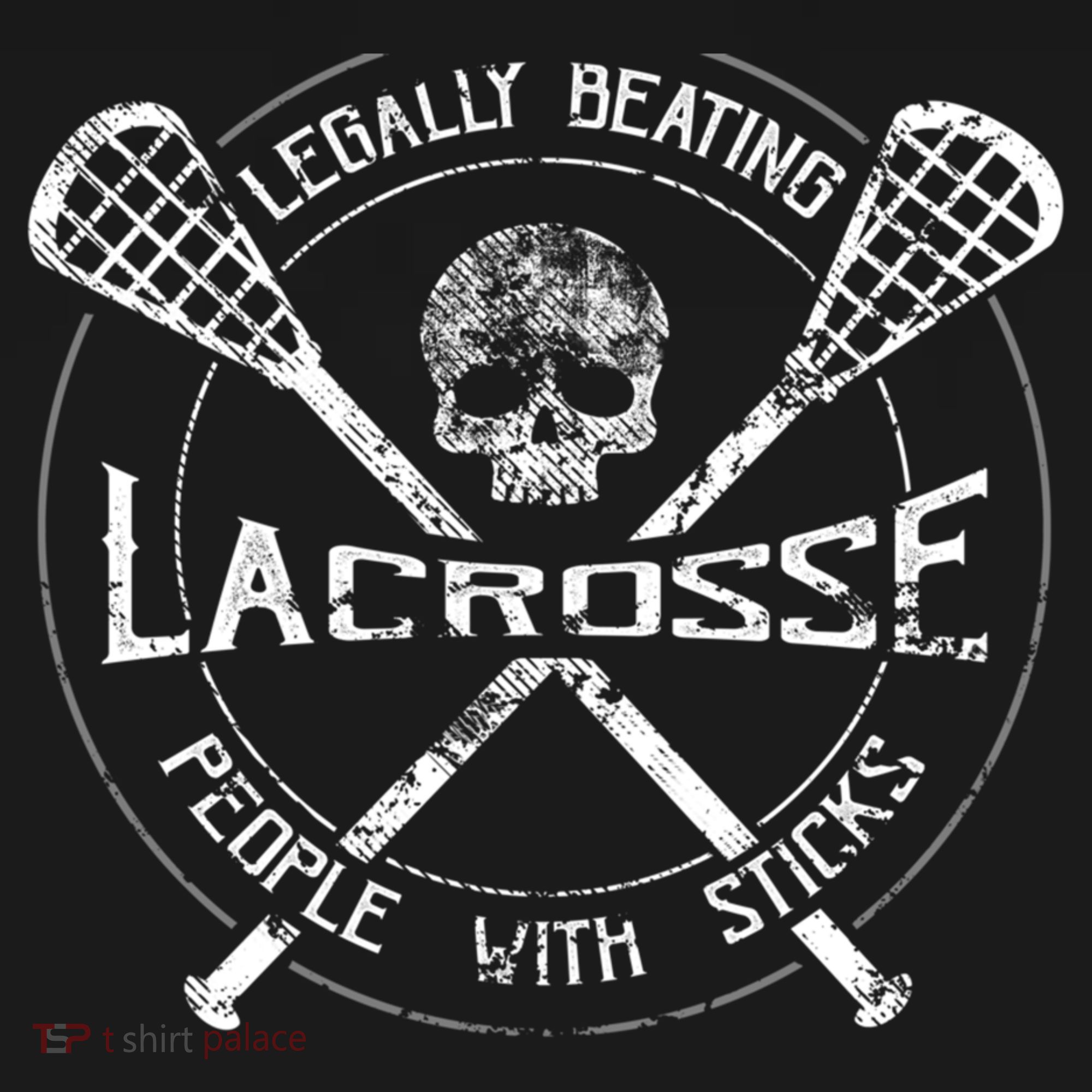 Funny Lacrosse Gift Legally Beating People With Sticks Polo