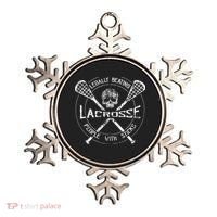 Funny Lacrosse Gift Legally Beating People With Sticks Ornament thumb 0