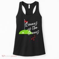 Funny Ladies Golf Greens Women Queens Love Golfing Leagues Women's Tank Top thumb 0