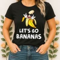 Fruit LetS Go Bananas Banana Women's T-Shirt thumb 2
