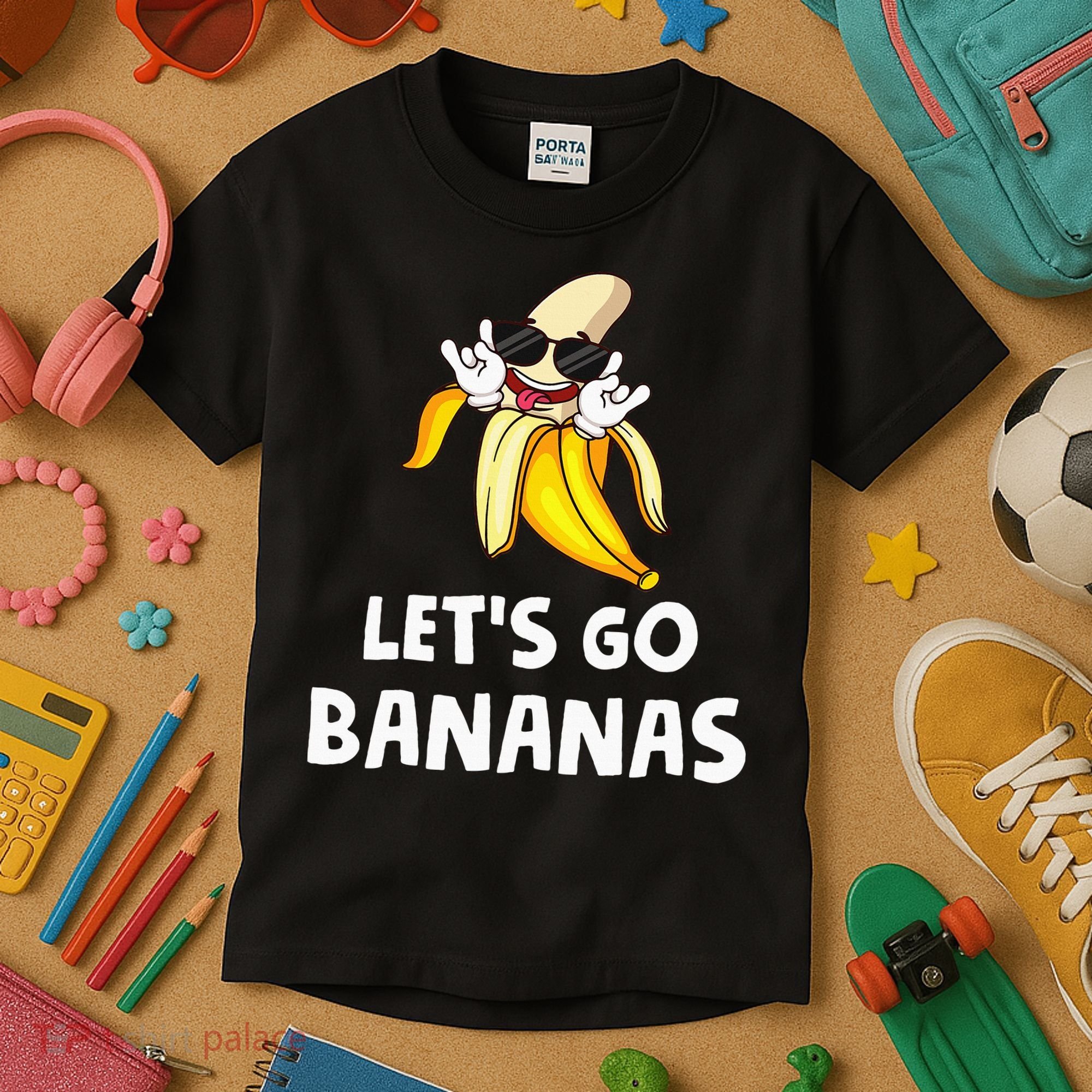 Fruit LetS Go Bananas Banana Kids T-Shirt