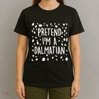 Funny Lazy Halloween Costume Pretend I'm A Dalmatian T-Shirt thumb 4