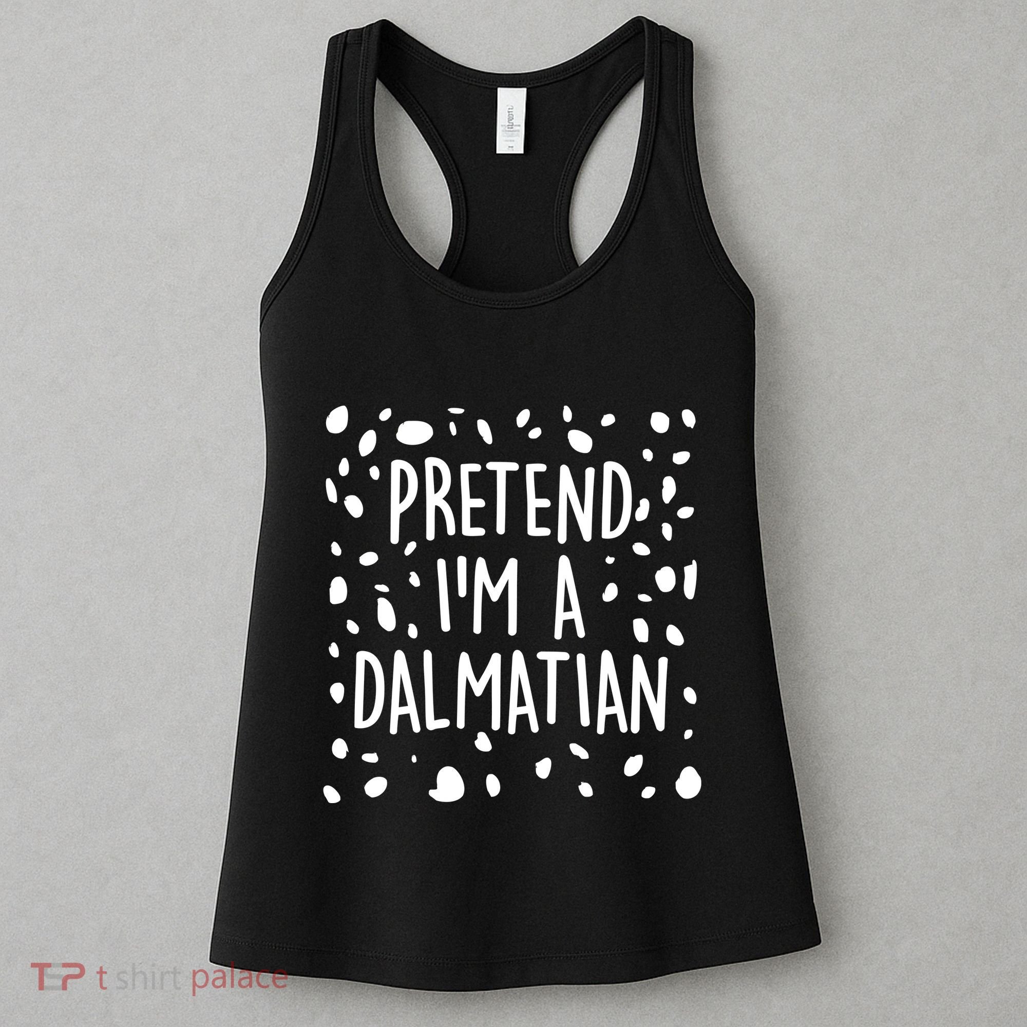 Funny Lazy Halloween Costume Pretend I'm A Dalmatian Women's Tank Top