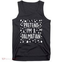 Funny Lazy Halloween Costume Pretend I'm A Dalmatian Tank Top thumb 0