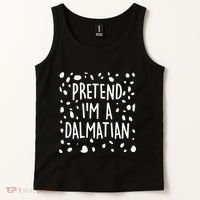 Funny Lazy Halloween Costume Pretend I'm A Dalmatian Tank Top thumb 2